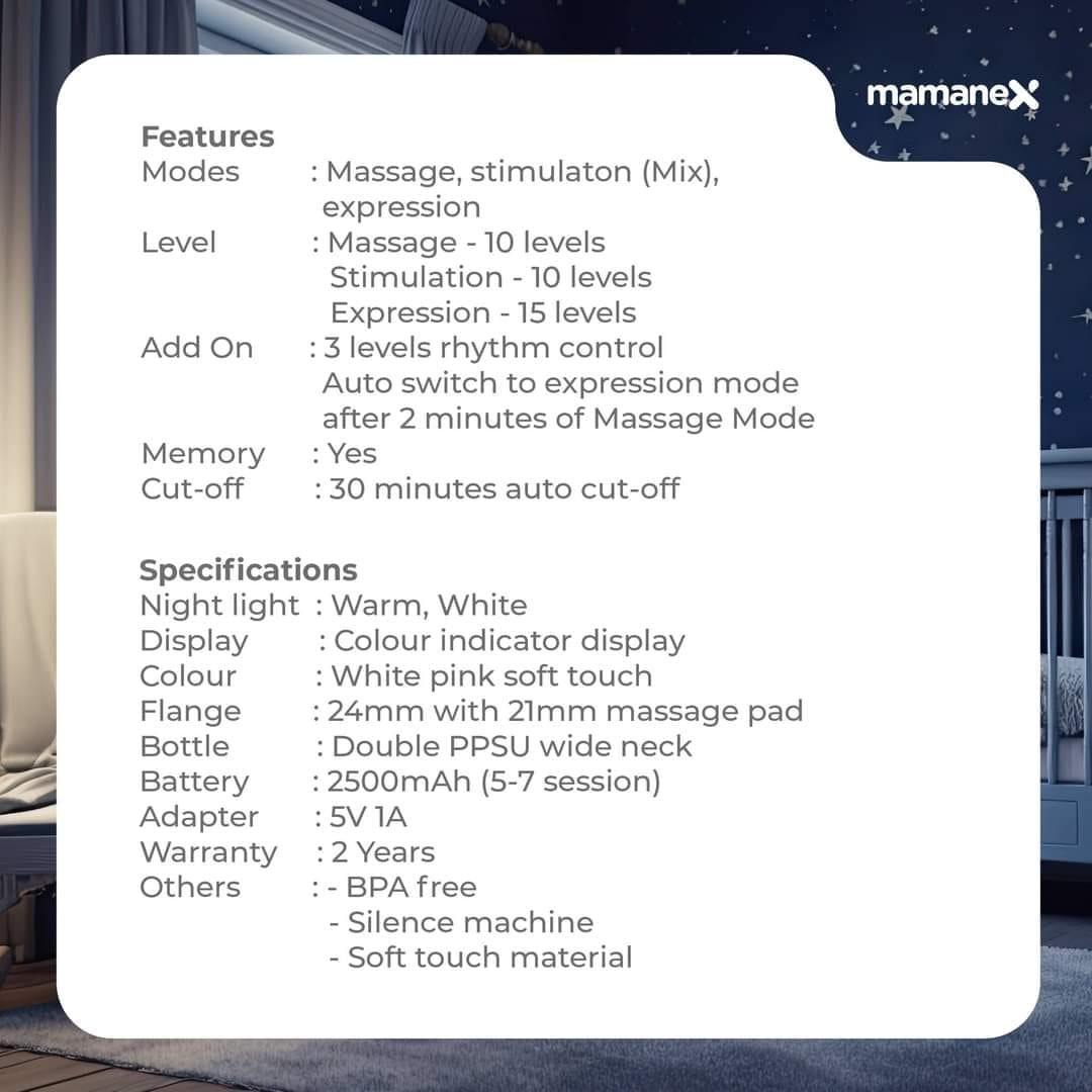 Pam Payudara Elektrik Mamanex Nitez Pro II